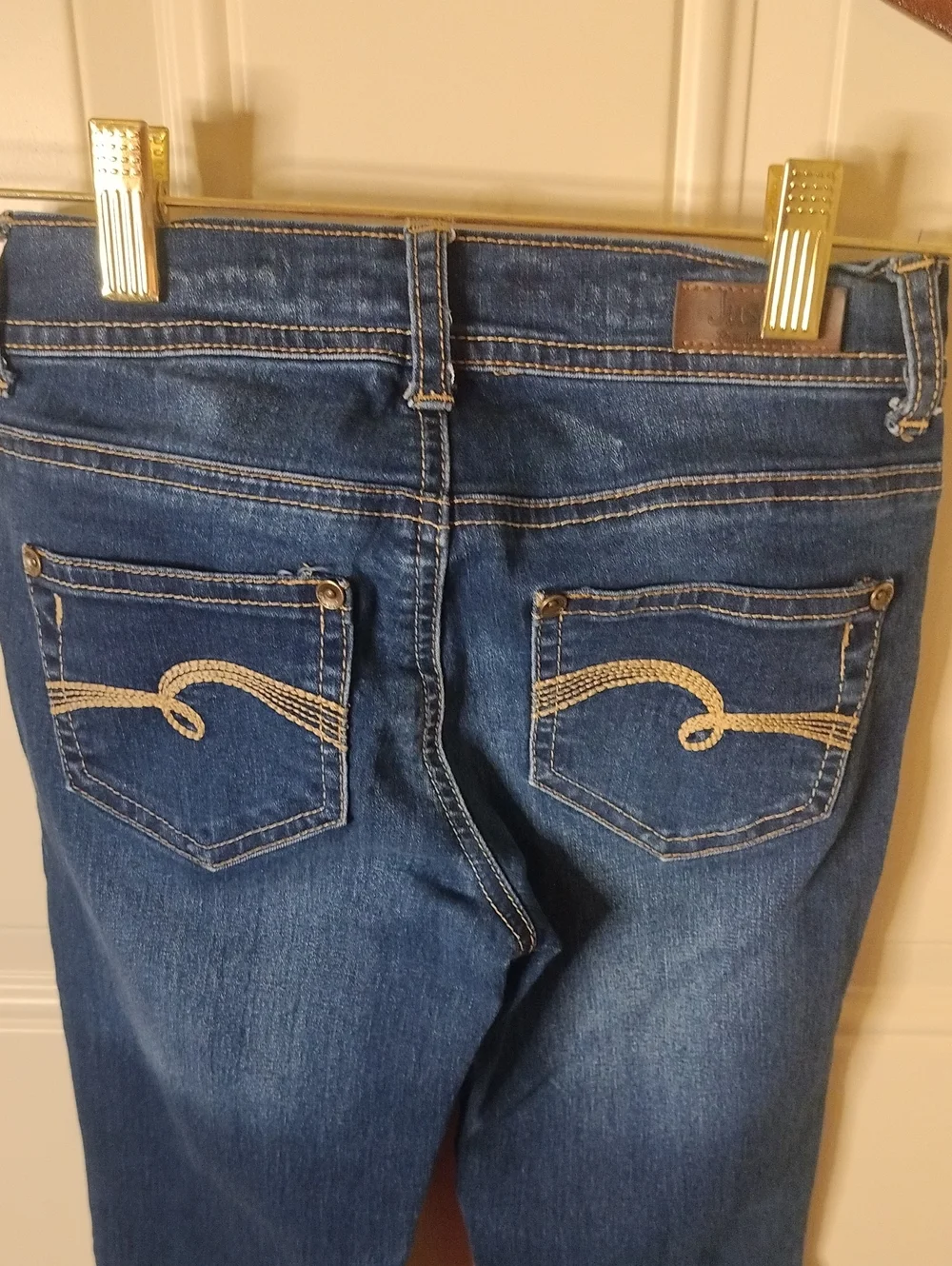 Justice Premium Jeans Dark Blue Skinny Jeggings Size 12S Girls